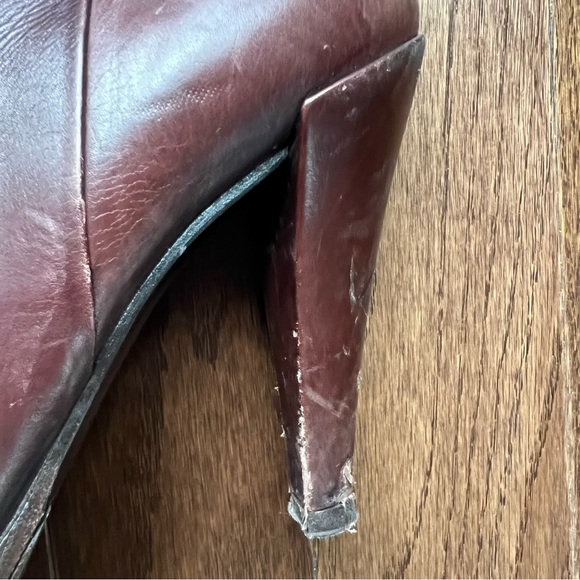 Authentic Gucci Tall Brown High Heel Leather Boot-sz 7.5 - Picture 13 of 16